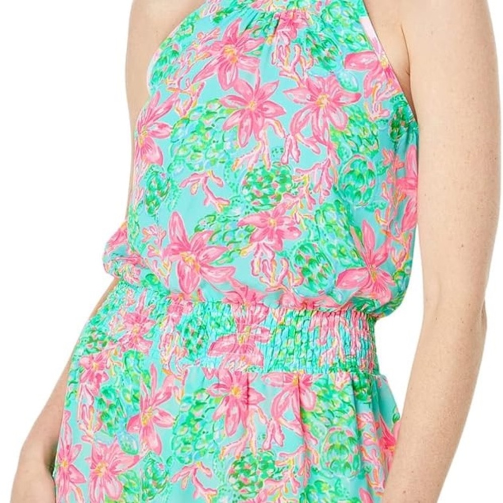 NWOT Lilly Pulitzer Pink and Green Tropical Dress